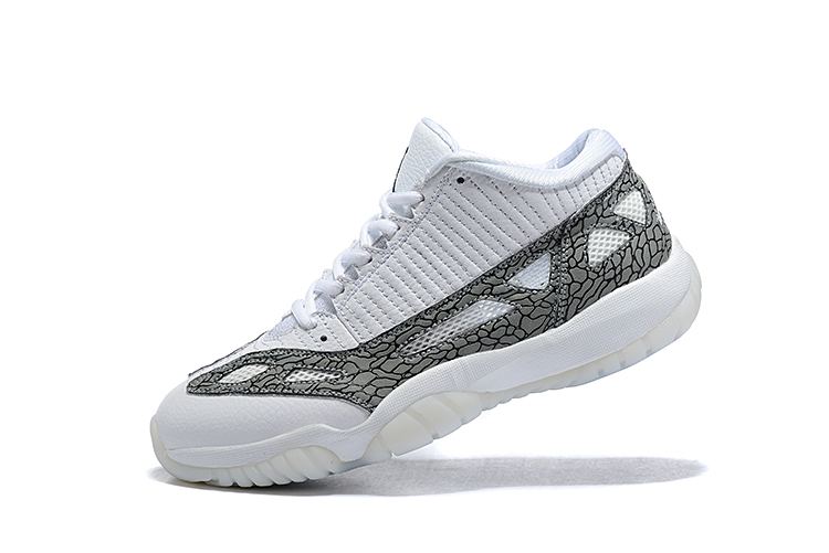 2019 Jordan 11 Low IE Highlighter White Grey - Click Image to Close